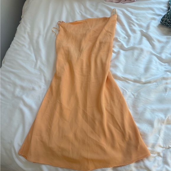 Abercrombie & Fitch Orange Cowel Neck Slip Dress - Picture 2 of 4